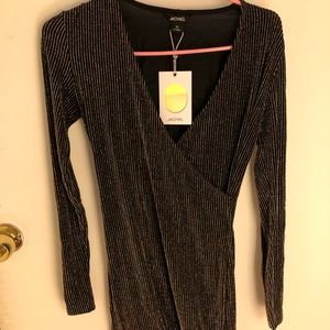 BNWT ✨ MONKI Glittery Wrap Dress 🌚🥂